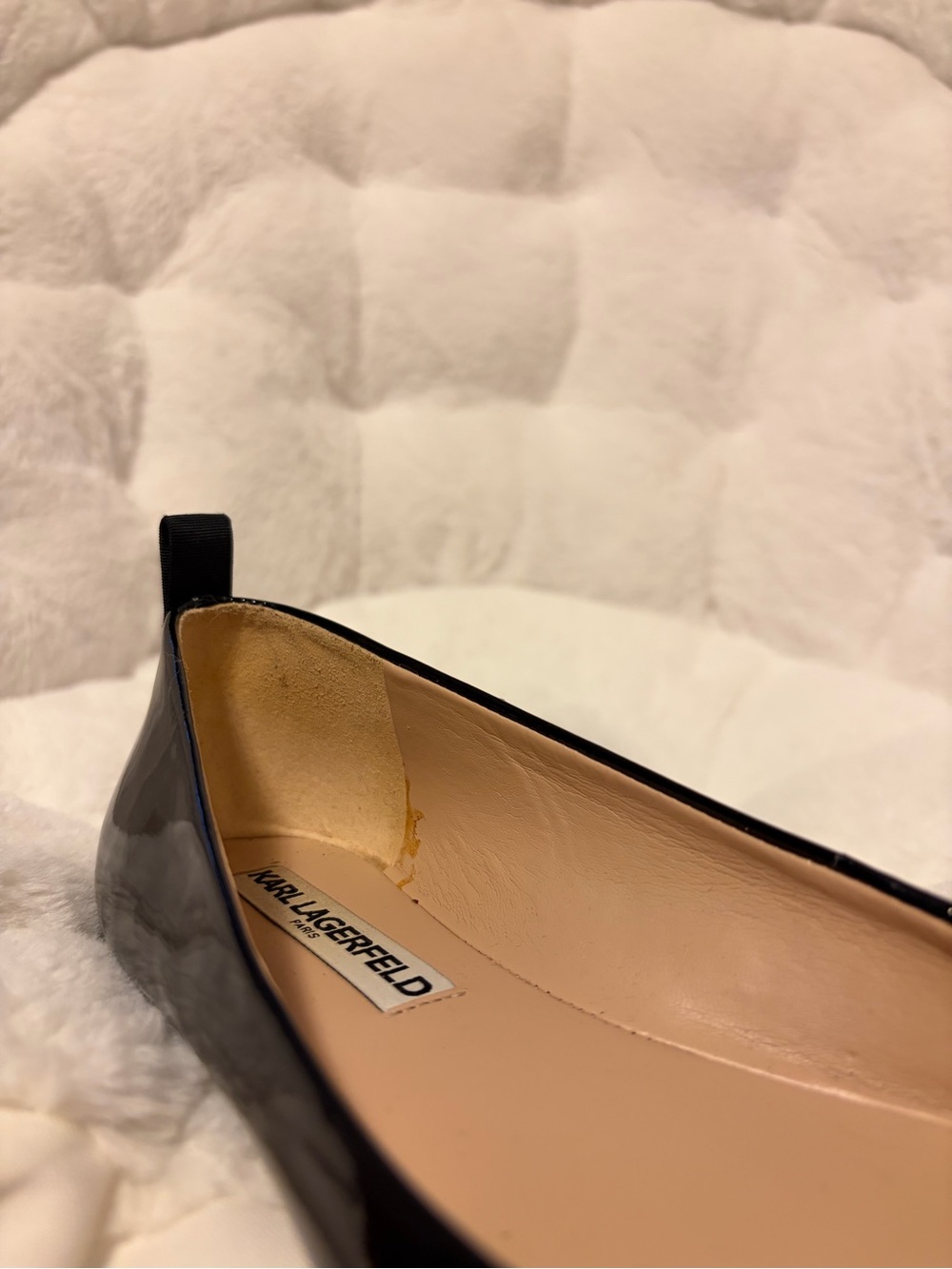 Karl Lagerfeld Black Slip-On Ballet Flats - Picture 5 of 5
